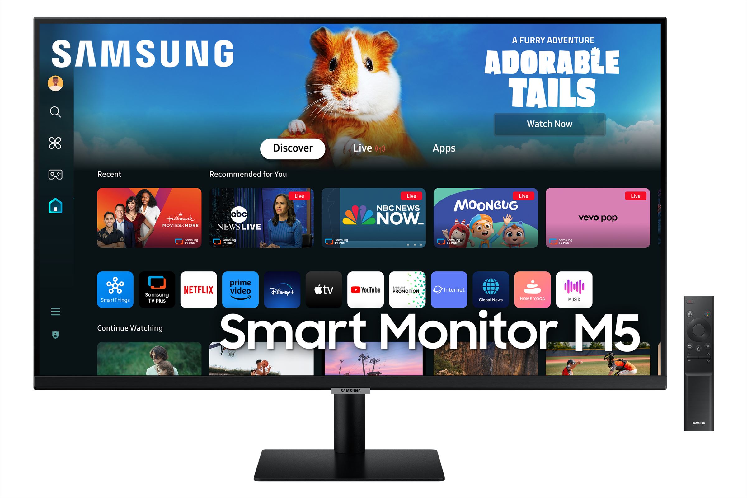 Samsung 32" Smart Monitor M5 M50D UHD afbeelding