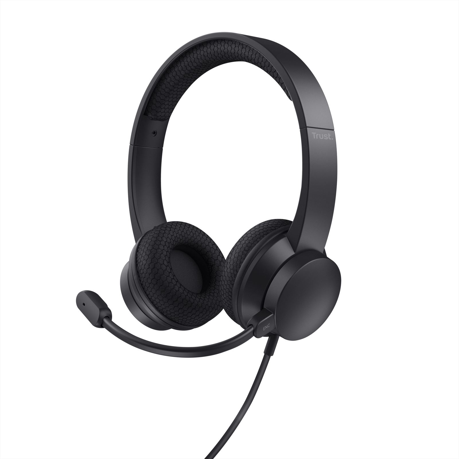 Trust HS-260 Headset Bedraad Neckband Kantoor/callcenter USB Type-A Zwart afbeelding
