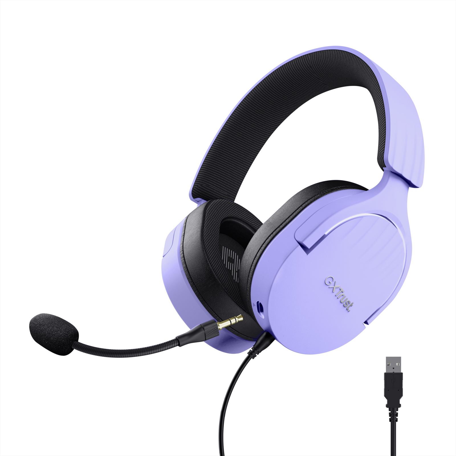 Trust GXT 490P FAYZO Headset Bedraad Hoofdband Gamen USB Type-A Zwart, Paars afbeelding