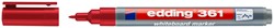 Whiteboardmarker edding 361 rond 1mm rood