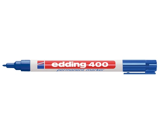 Viltstift edding 400 rond 1mm blauw afbeelding