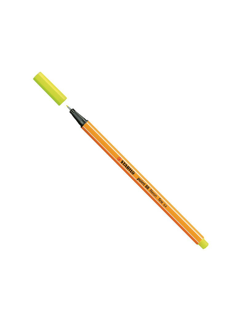 Fineliner STABILO point 88/024 fijn neon geel afbeelding