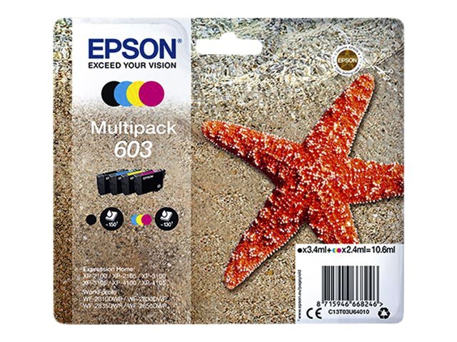 Inktcartridge Epson 603 T03U6 zwart + 3 kleuren afbeelding