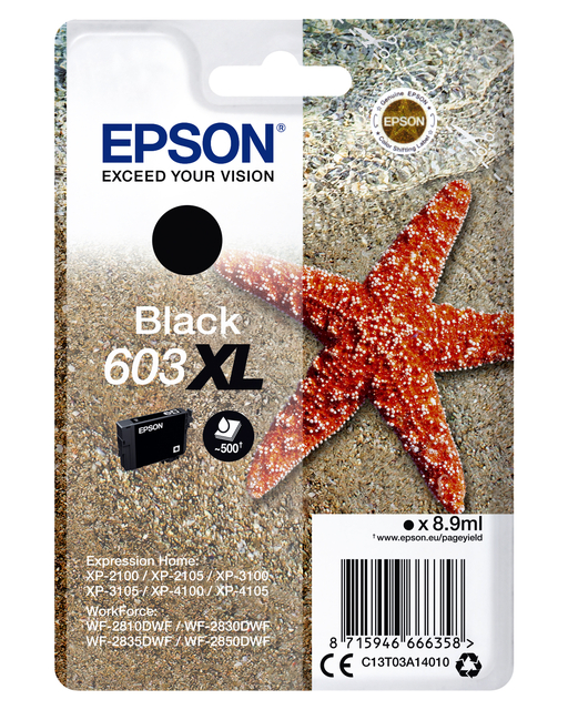 Inktcartridge Epson 603XL T03A1 zwart afbeelding