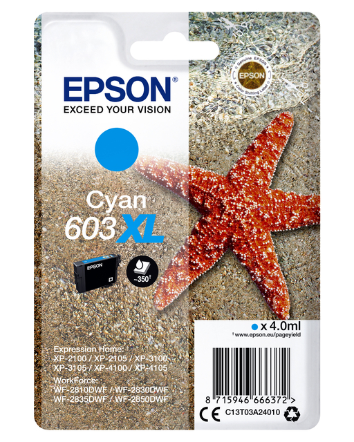 Inktcartridge Epson 603XL T03A2 blauw afbeelding