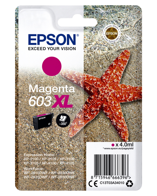 Inktcartridge Epson 603XL T03A3 rood afbeelding