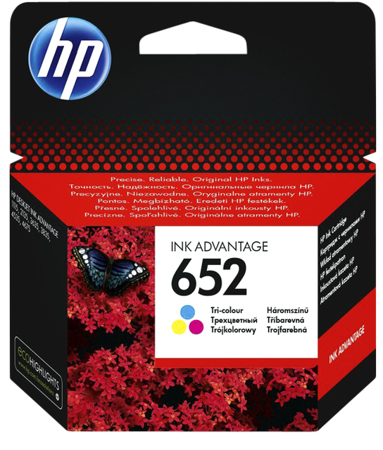 Inktcartridge HPF6V24AE 652 kleur afbeelding