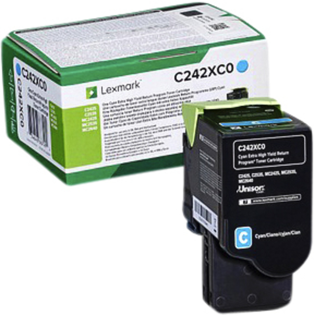 Tonercartridge Lexmark C242XC0 blauw afbeelding