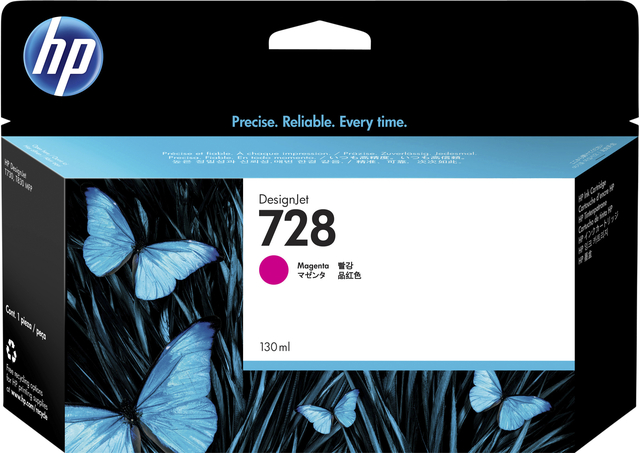 Inktcartridge HP F9J66A 728 rood afbeelding