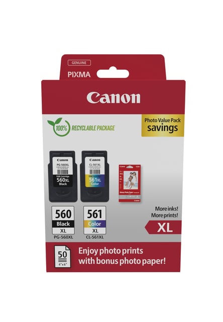 Inktcartridge Canon PG-560XL CL-561XL photo value afbeelding