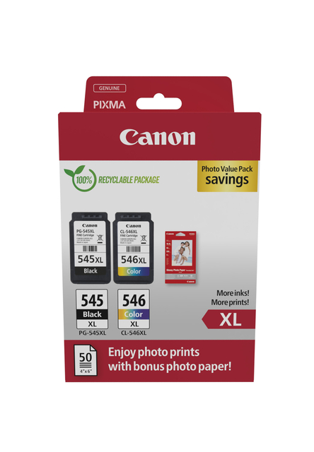 Inktcartridge Canon PG-545XL + CL-546XL zwart + kleur