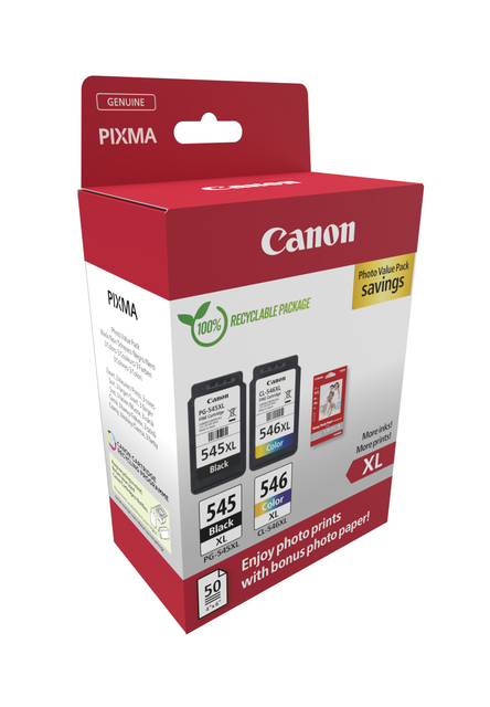 Inktcartridge Canon PG-545XL +  CL-546XL zwart + kleur — Foto 2 van 2