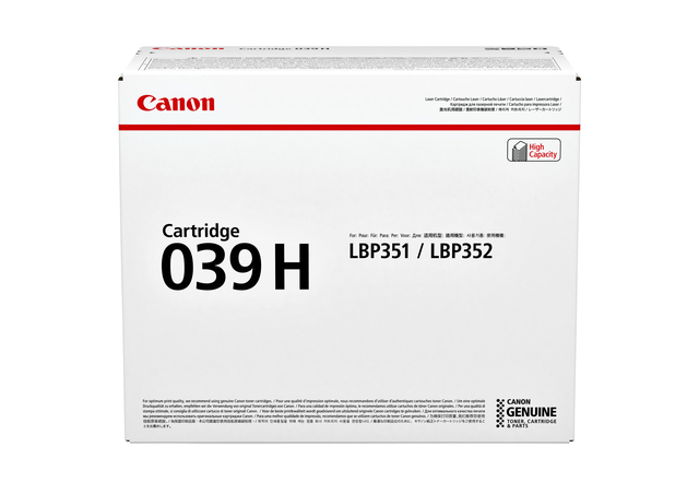 Tonercartridge Canon 039H zwart afbeelding