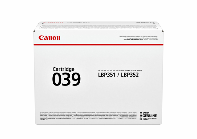 Tonercartridge Canon 039 zwart afbeelding