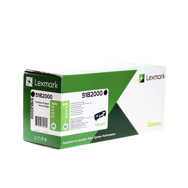 Tonercartridge Lexmark 51B2000 zwart afbeelding