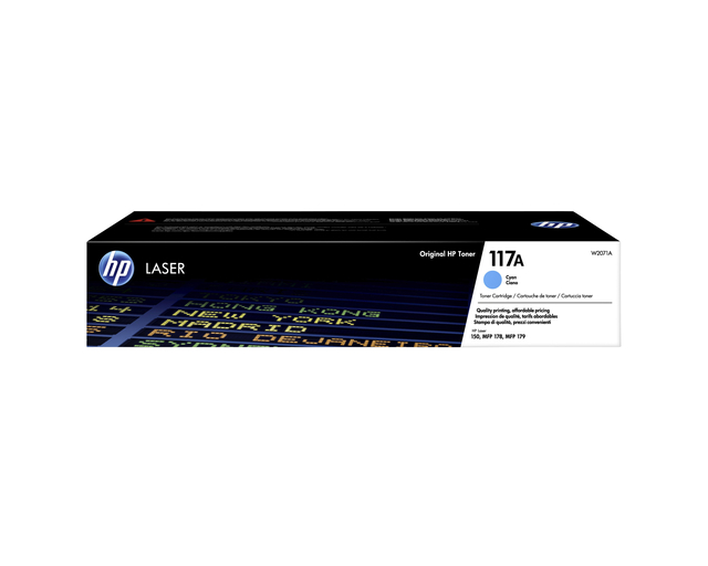 Tonercartridge HP W2071A 117A blauw afbeelding