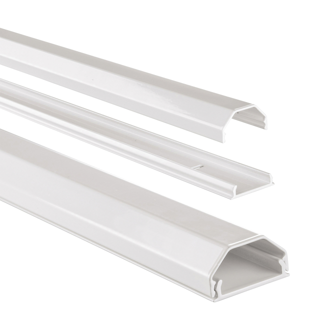 Kabelkanaal Hama hoekig 110/3,3/1,7 cm aluminium wit afbeelding