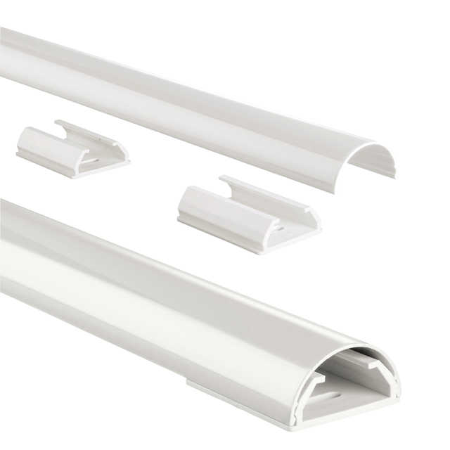 Kabelkanaal Hama halfrond 110/3,3/1,8 cm aluminium wit afbeelding