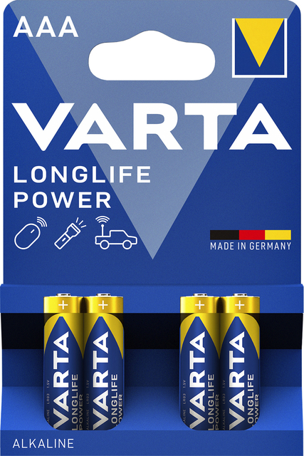Batterij Varta Longlife Power 4xAAA afbeelding