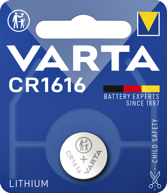 Batterij Varta knoopcel CR1616 lithium blister à 1stuk afbeelding