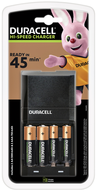 Batterij oplader Duracell CEF27 inclusief + 2xAA +2xAAA afbeelding