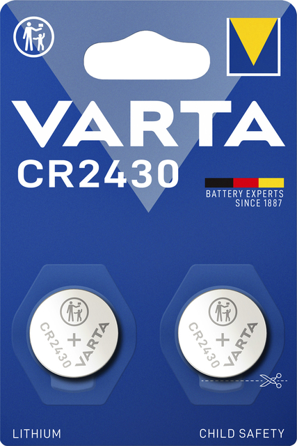 Batterij Varta knoopcel CR2430 lithium blister à 2stuk afbeelding