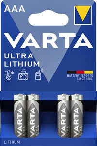 Batterij VARTA Ultra lithium 4x AAA