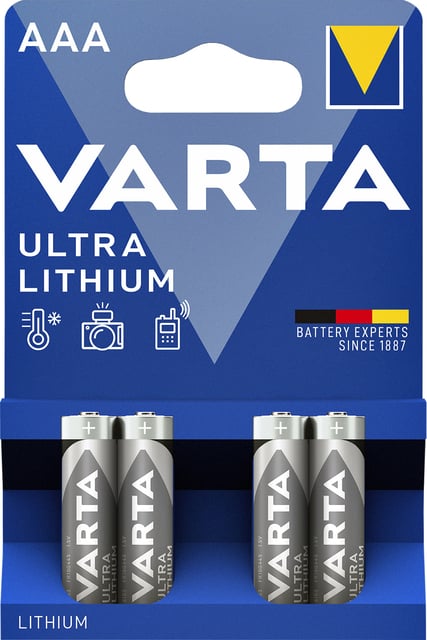 Batterij Varta Ultra lithium 4x AAA afbeelding