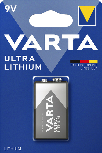 Batterij Varta Ultra lithium 9Volt afbeelding