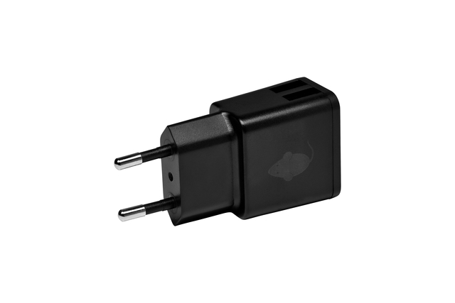 Oplader Green Mouse USB-A 2x 2.4A zwart afbeelding