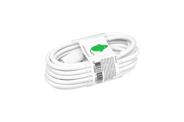 Kabel Green Mouse USB Lightning-A 2 meter wit afbeelding