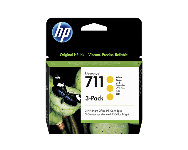Inktcartridge HP CZ136A 711 geel afbeelding