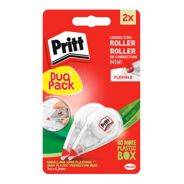 Correctieroller Pritt Mini Flex 4.2mmx7m blister à 2 stuks afbeelding