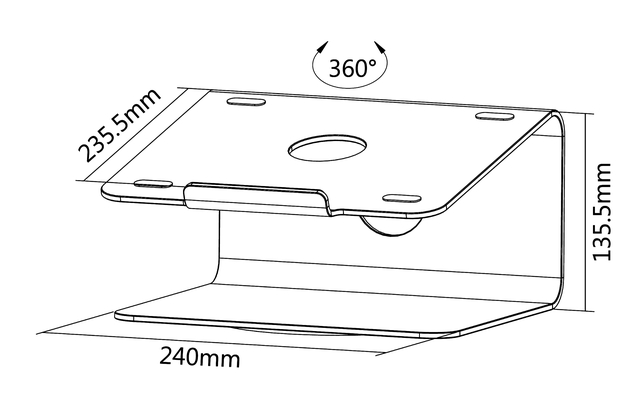 Laptopstandaard Neomounts NSLS050 zilver — Foto 2 van 2