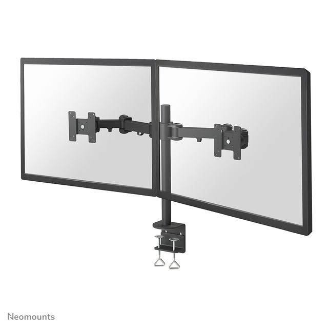 Monitorarm Neomounts D960D 2x10-27" met klem zwart afbeelding