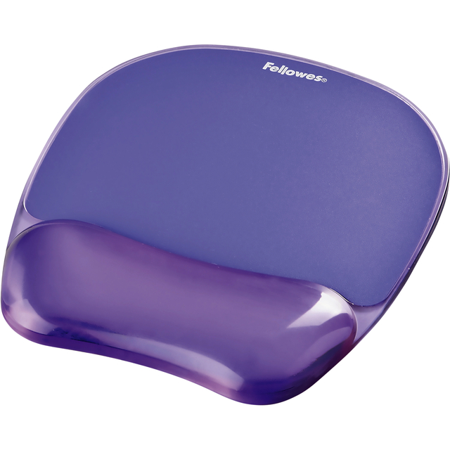 Muismat met polssteun Fellowes Crystals gel transparant paars afbeelding
