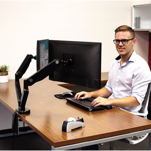 Moderator Goodwill Onderwijs Monitorarm Fellowes Platinum Series dubbel horizontaal
