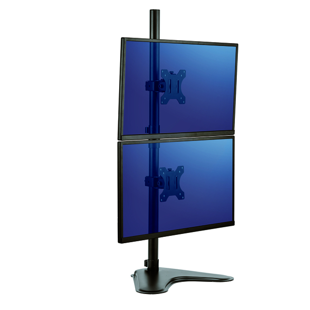 Monitorarm Fellowes Seasa dubbel verticaal vrijstaand zwart — Foto 2 van 2