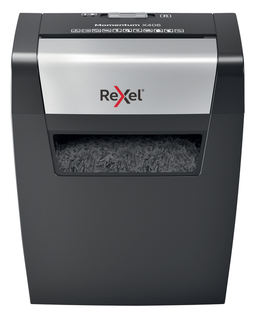 Papiervernietiger Rexel Momentum X406 snippers 4x28mm afbeelding