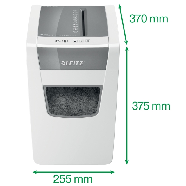 Papiervernietiger Leitz IQ Slim Home Office P4 snippers 4x28mm — Foto 2 van 2