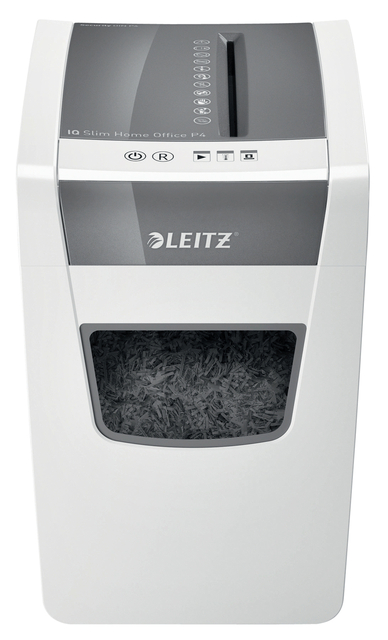 Papiervernietiger Leitz IQ Slim Home Office P4 snippers 4x28mm afbeelding