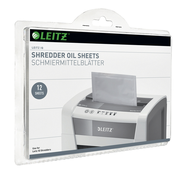 Olie voor papiervernietiger sheet Leitz IQ 12vel afbeelding