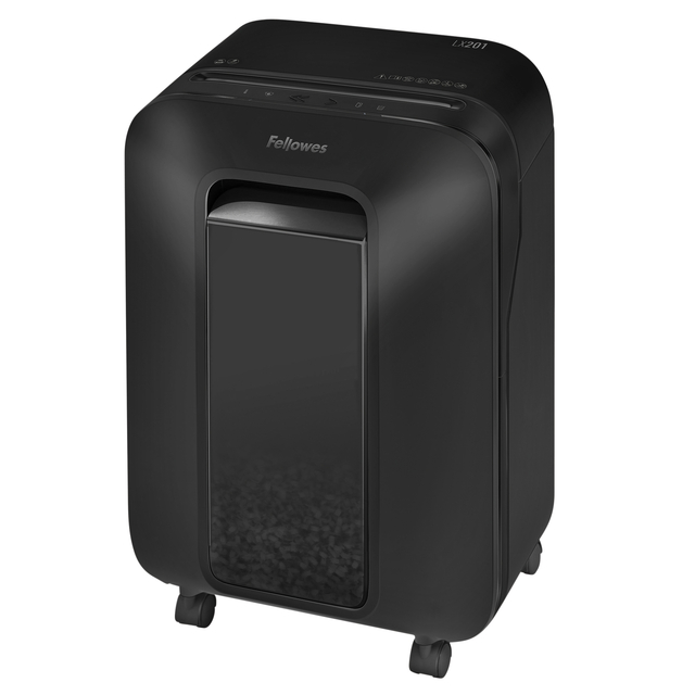 Papiervernietiger Fellowes Powershred LX201 snippers 2x12mm zwart afbeelding