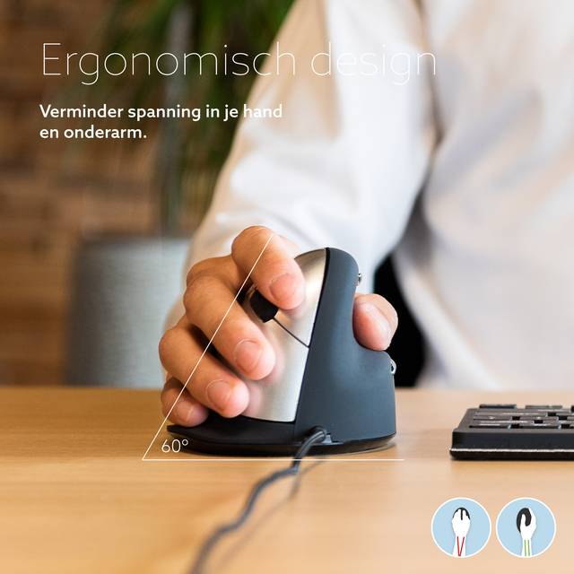 Ergonomisch muis R-Go HE Break Draad Rechts M — Foto 2 van 2