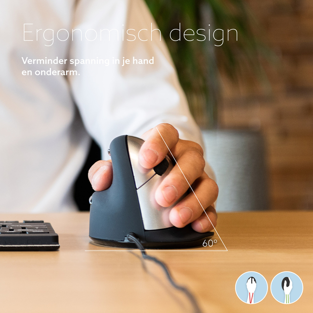 Ergonomisch muis R-Go HE Break Draad Links M — Foto 2 van 2