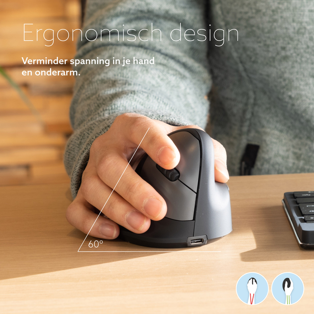 Ergonomisch muis R-Go HE Break Wireless Rechts L — Foto 2 van 2