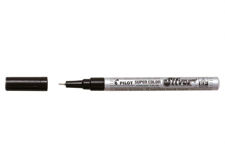 Fineliner PILOT Super Color extra fijn zilver afbeelding