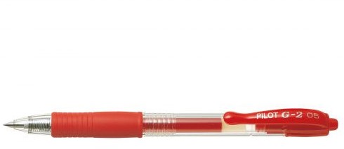 Gelschrijver PILOT G-2 fijn rood