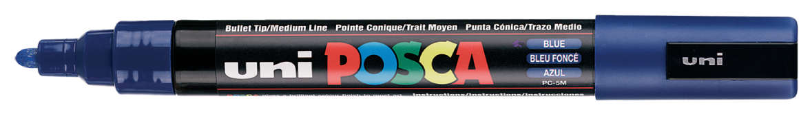 Paintmarker Uni POSCA PC5M medium donkerblauw afbeelding