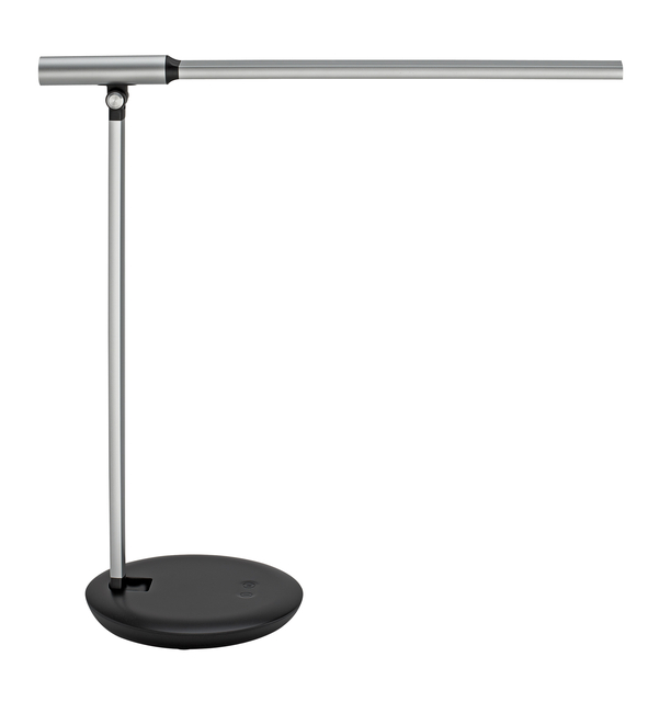Bureaulamp MAUL Rubia LED voet dimbaar colour vario + usbpoort zilver afbeelding